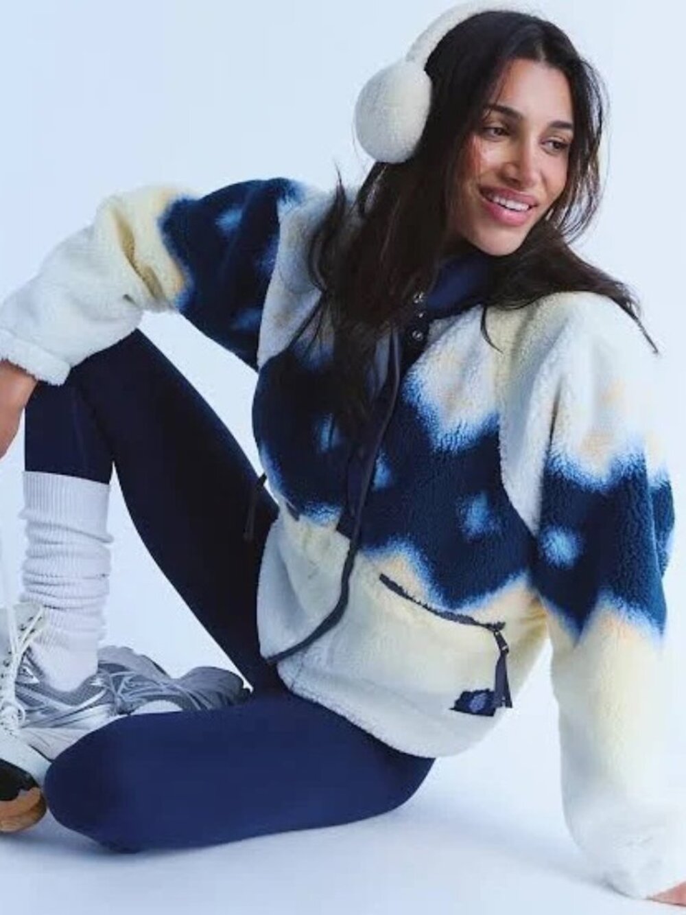Free People Movement Hit The Slopes Printed Fleece Jacket NWOT - Picture 3 of 9